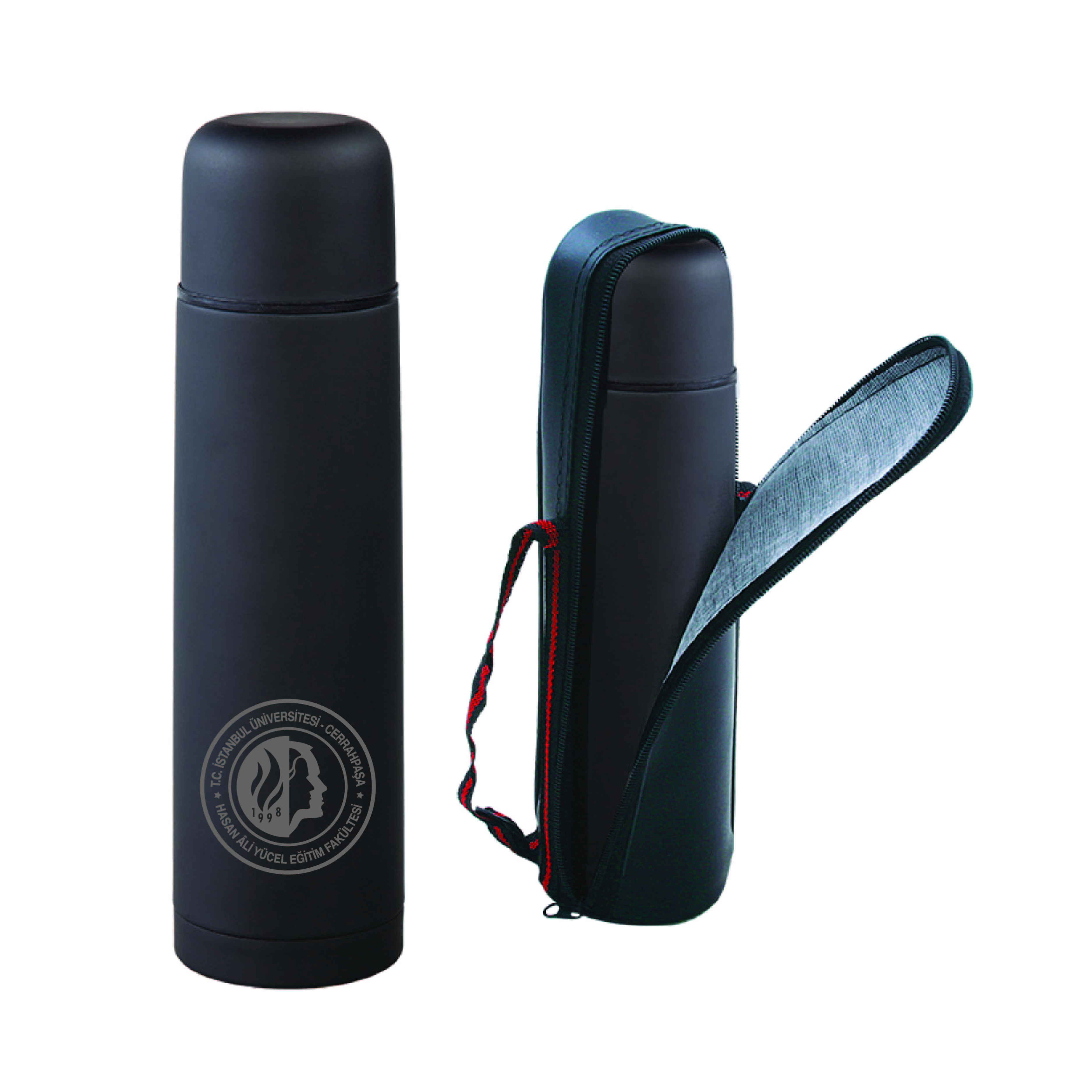 İÜC Hasan Ali Yücel Egitim Fakültesi Deri Kilifli Çelik Termos 500 ML