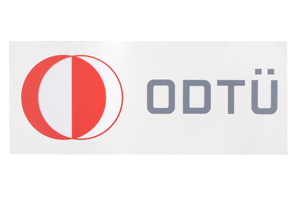  ODTÜ Logolu Yatay Araba Stickerı
