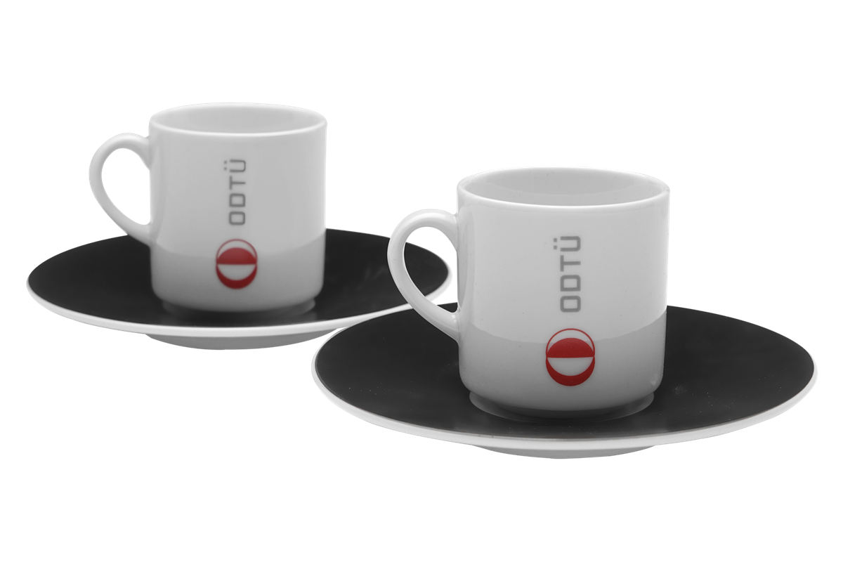 Kuşlu Kahve Fincanı Kadife Kutulu Takım - 2'li Set